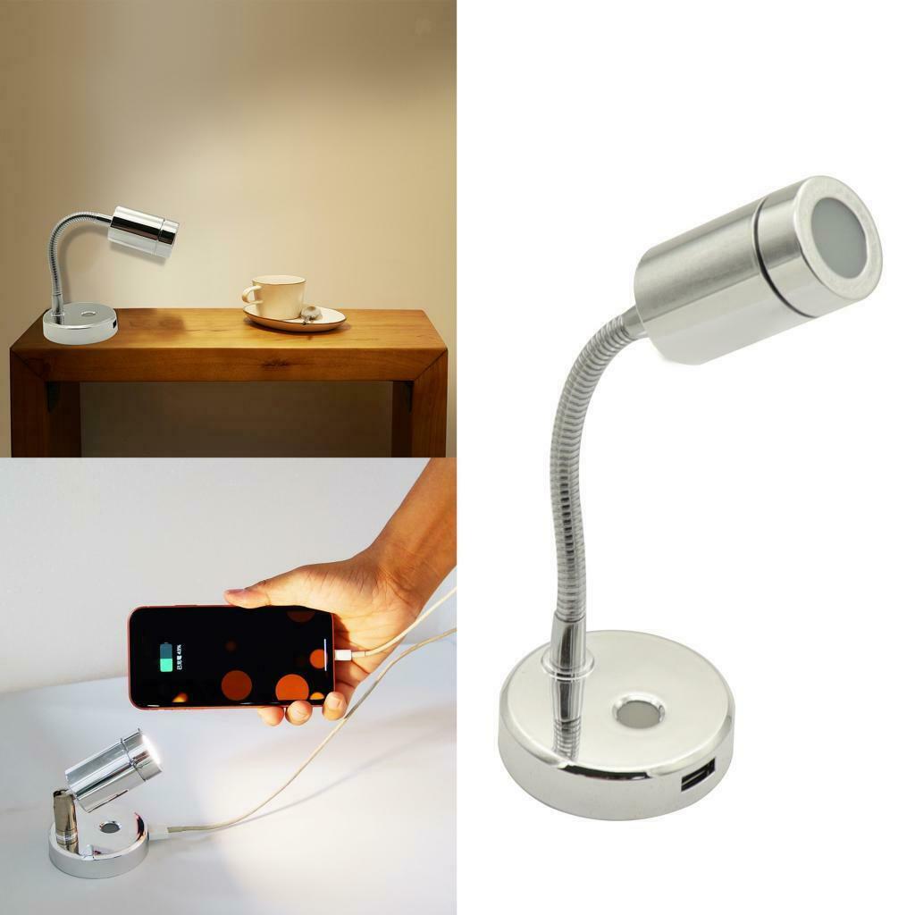Boat Yacht Reading Lights Map Lights USB Phone Charger, Camper Bedside Wall Lamp
