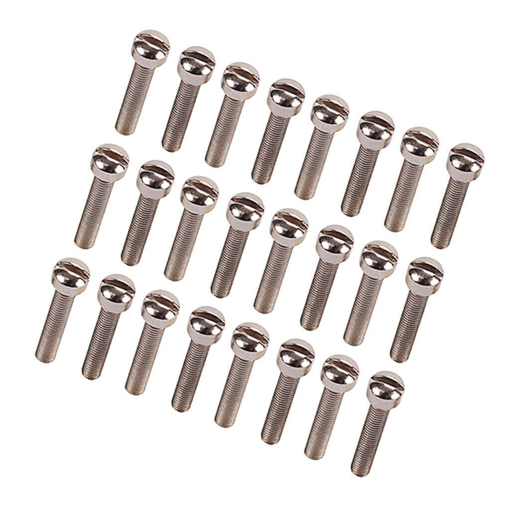 24x Guitar Bass Double Coil/Single Coil Pickup Screw 3x20mm Musical Instrument