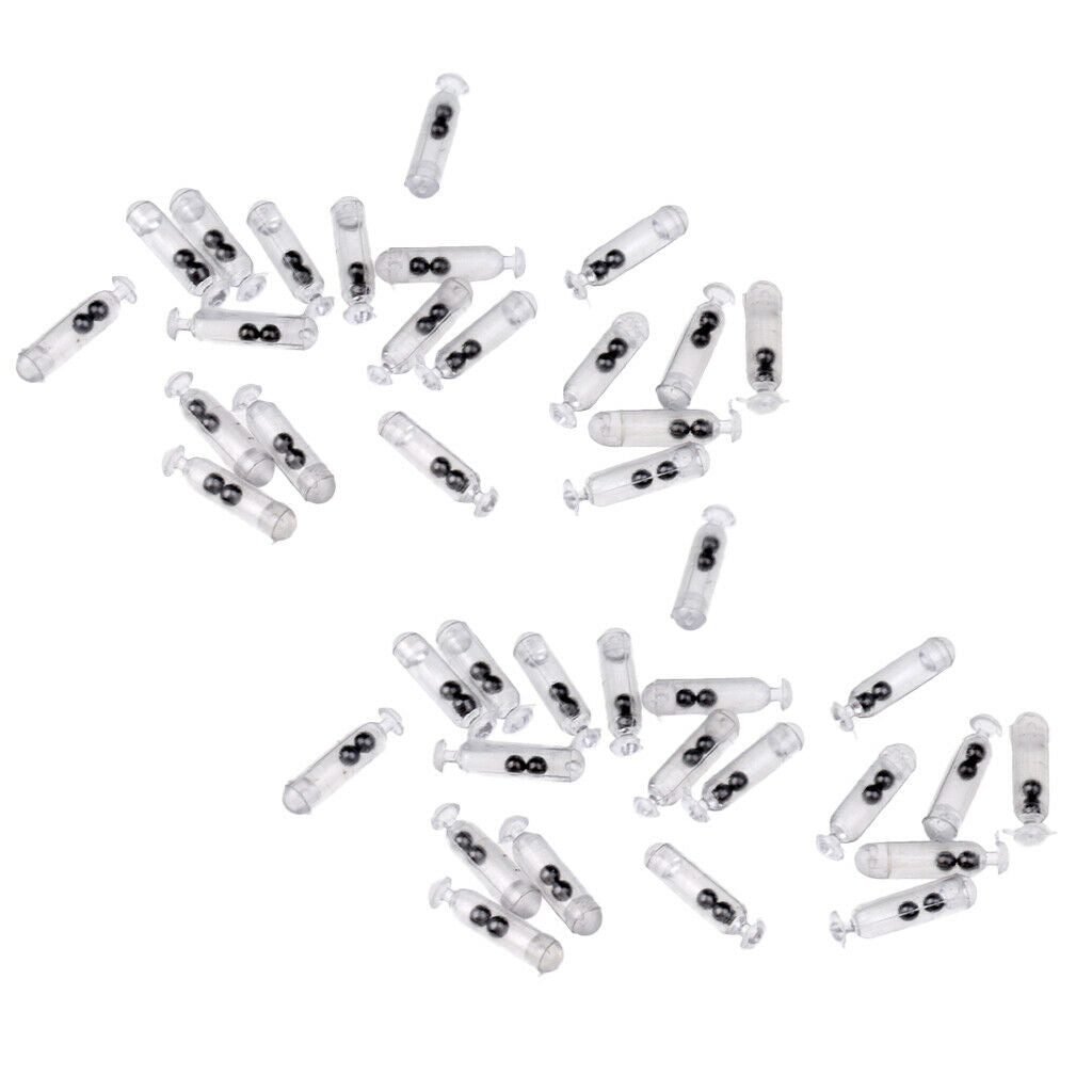 40x White Fishing Rattles Fishing Lure Metal Ball