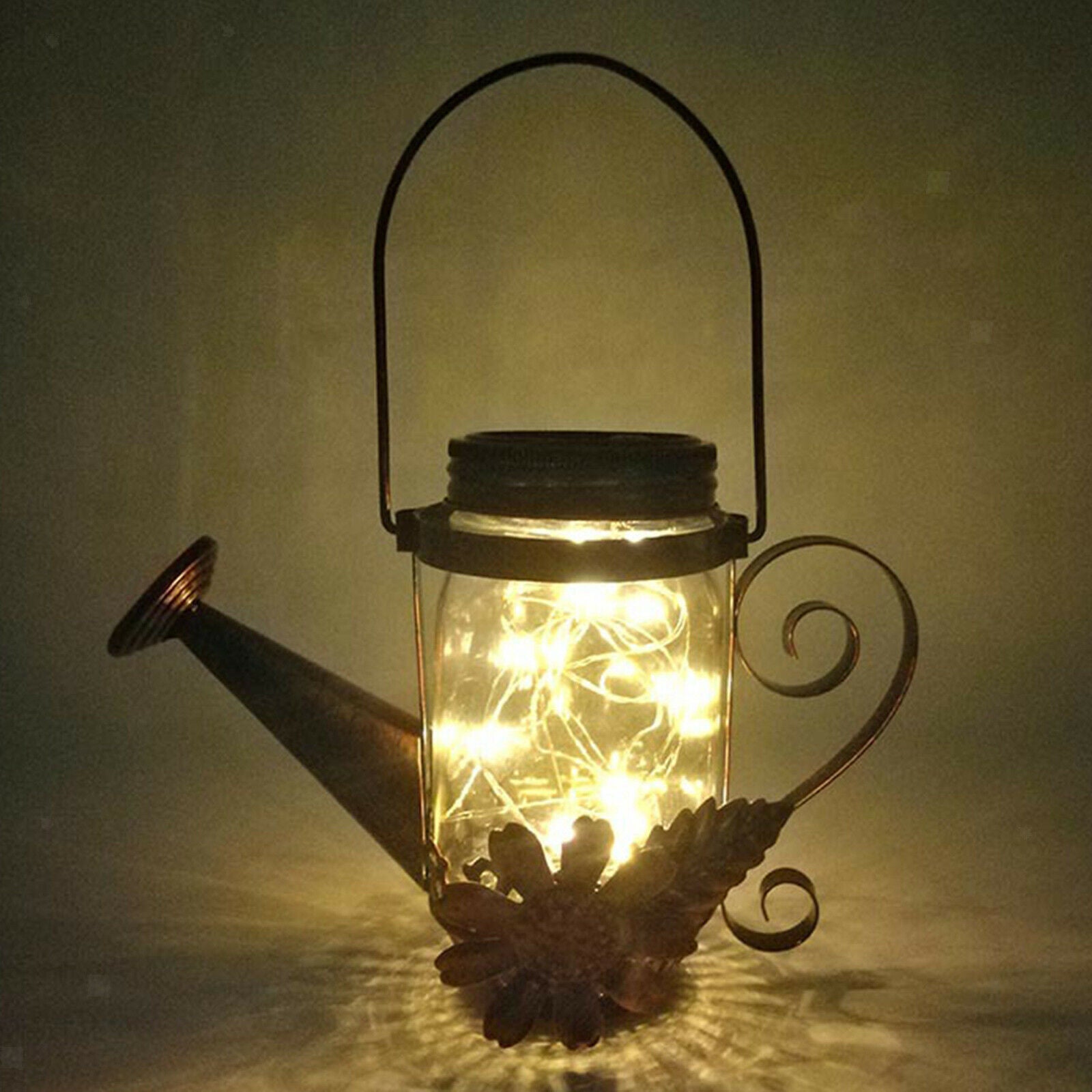 Solar Outdoor LED Watering Can Light Waterproof Yard Garden Lawn String Lamp