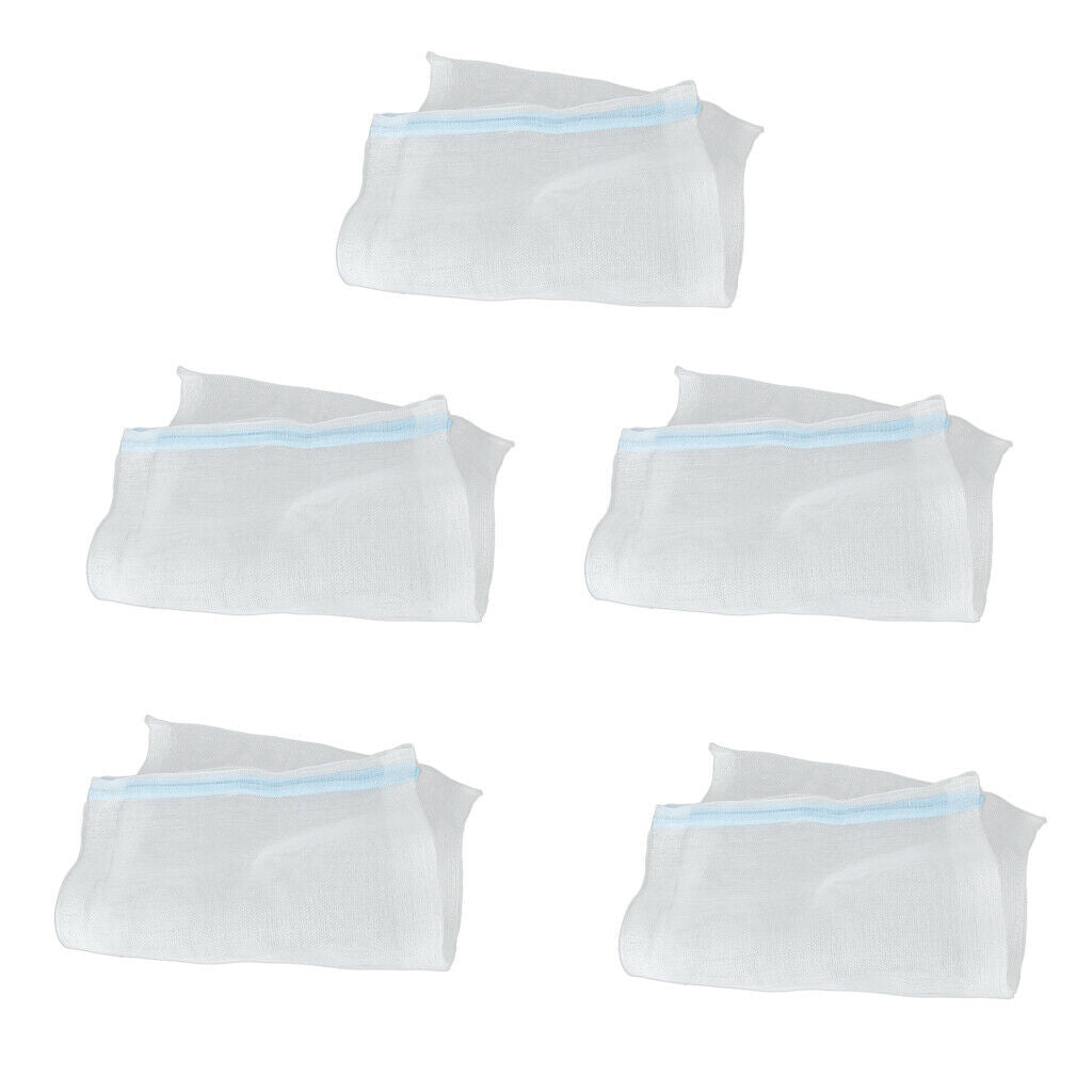 5pcs Aquarium Filter Bags Media Filter Bags for Charcoal Pelletized Remove,