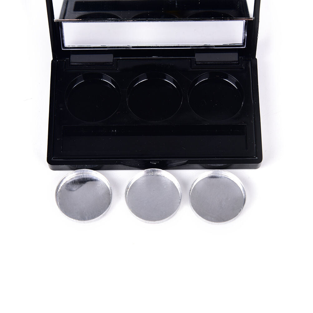Empty 3 Round Grid Eyeshadow Lipstick Box Case Cosmetic Packing+Palett J J XjSJ