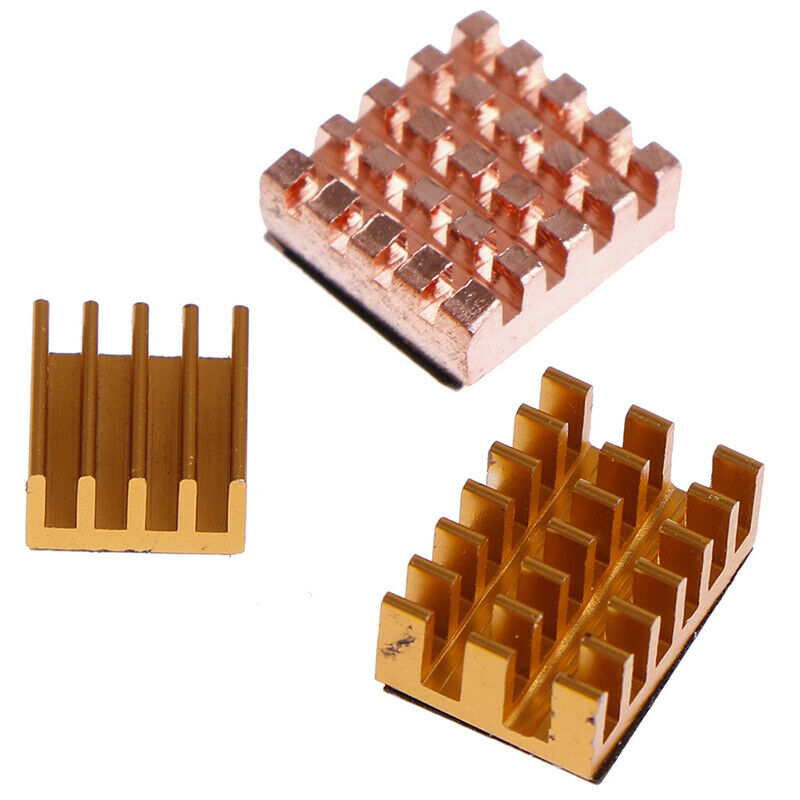 3Pcs/set Raspberry Pi 4B Copper Cooling Pad Heatsink Radiator Coolin.l8