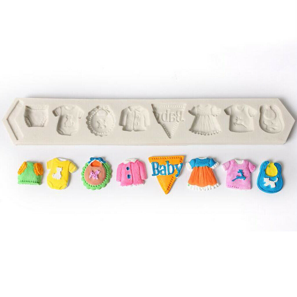 Baby Clothes Silicone Cake Mold Fondant