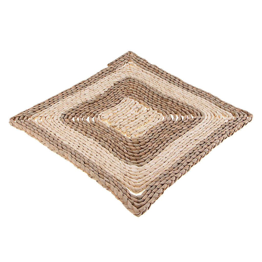 Rustic Handmade Woven Cushion Chair Pad Braided Seat Floor Pillow Patio