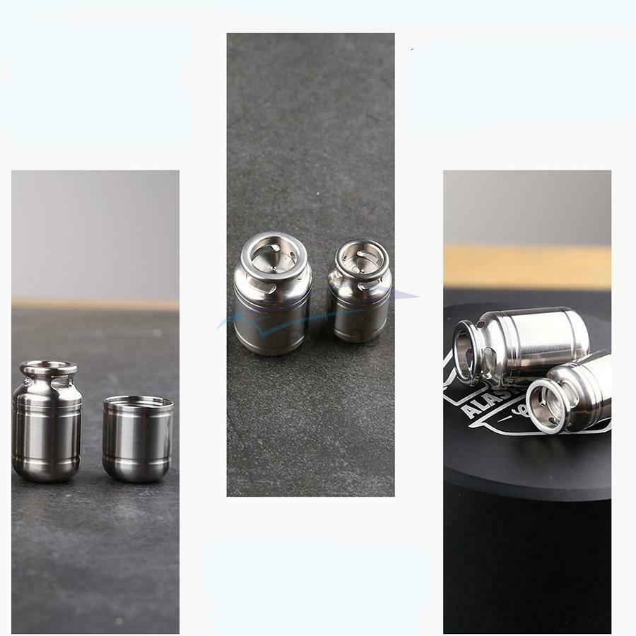 1 Piece Titanium Alloy Waterproof Pill Seal Case For Camping Survival Positions