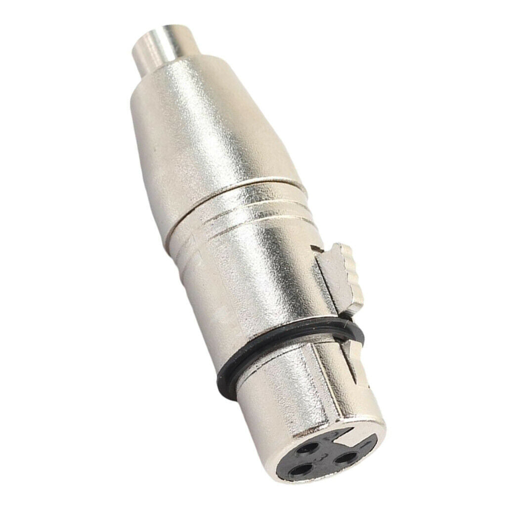 Durable Zinc Alloy XLR Female to RCA Female Mic Cable Extender Audio Adapter