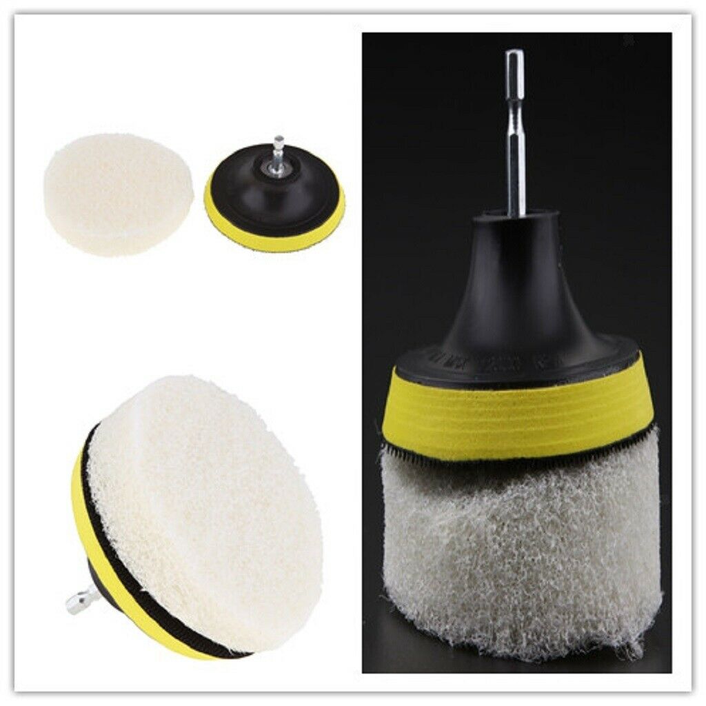 2Pcs Drill Brush Power Scrubber Cleaning Tub Cleaner Attachment Kit White