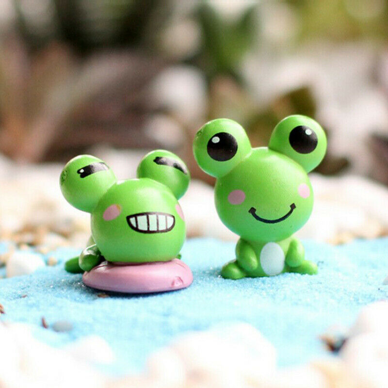 2PCS Frog Lover Animal Decoration Easter Micro Landscaping Decor DIY Acce.l8