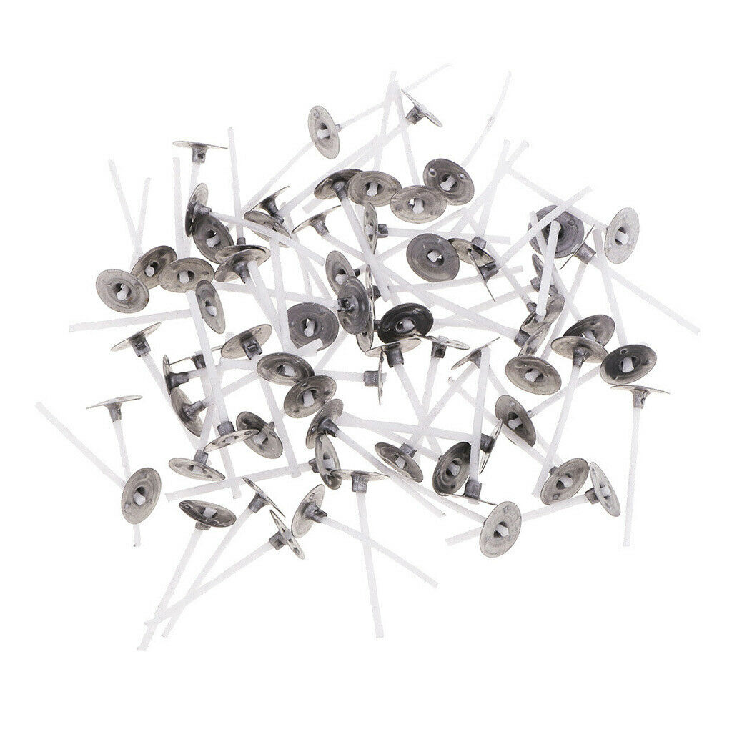 100x Pre Tabbed Candle Wicks Smokeless Candles for DIY Candles Making Tool