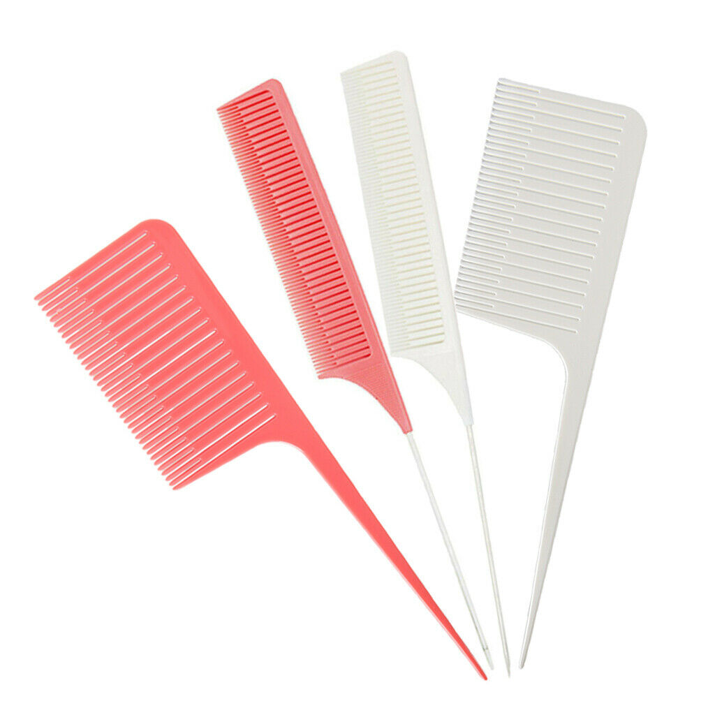 4 Pieces Pro Women One-way Sectioning Weave Highlighting Foiling Hair Comb