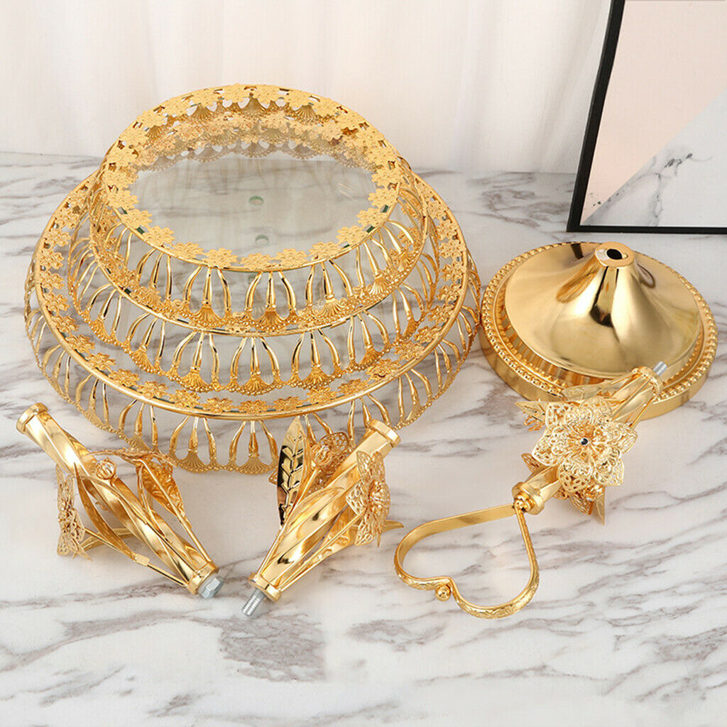 Luxury 2-layer Fruit Tray Snack Dry Fruit Tray Display Hotel Decorations