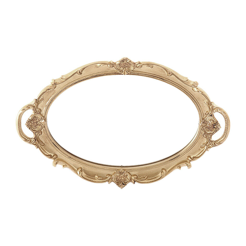 Makeup Mirror Decorative Mirrored Tray Vanity Perfume Bathroom Bedroom