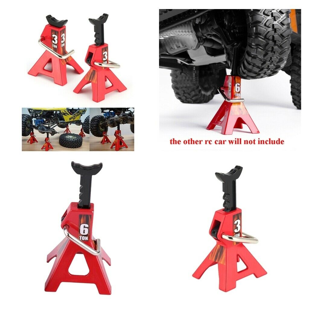 2x Metal 6T & 3T Lifting Jack Stand RC Car SCX10 D90 D110 RC4WD Accs Parts