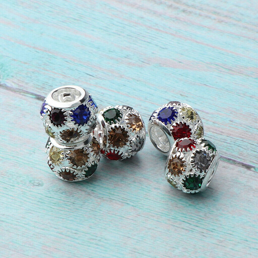 10pcs Dreadlock Hair Beads Hair Braid Pins Rings Cuff Clips Jewelry Colorful