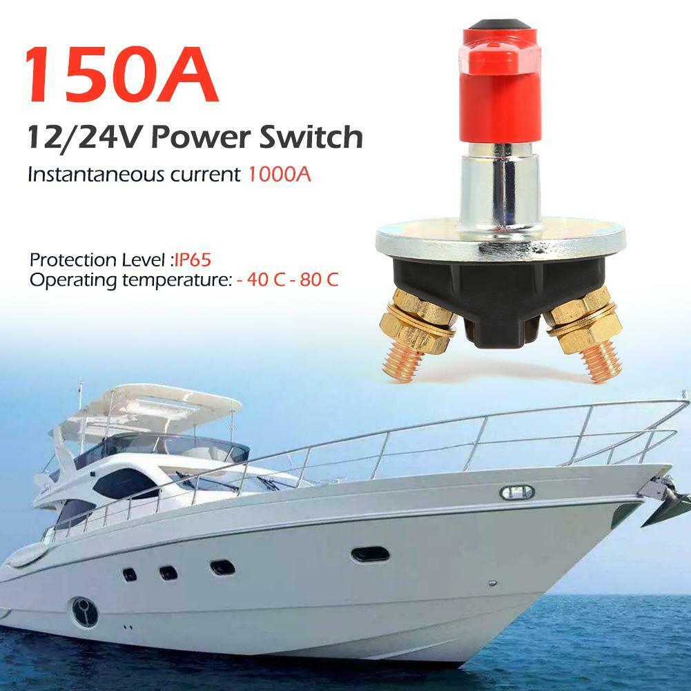 150 Amp 12V/24V Fixed Key Battery Isolator Cut Off Kill Switch Heavy Duty @