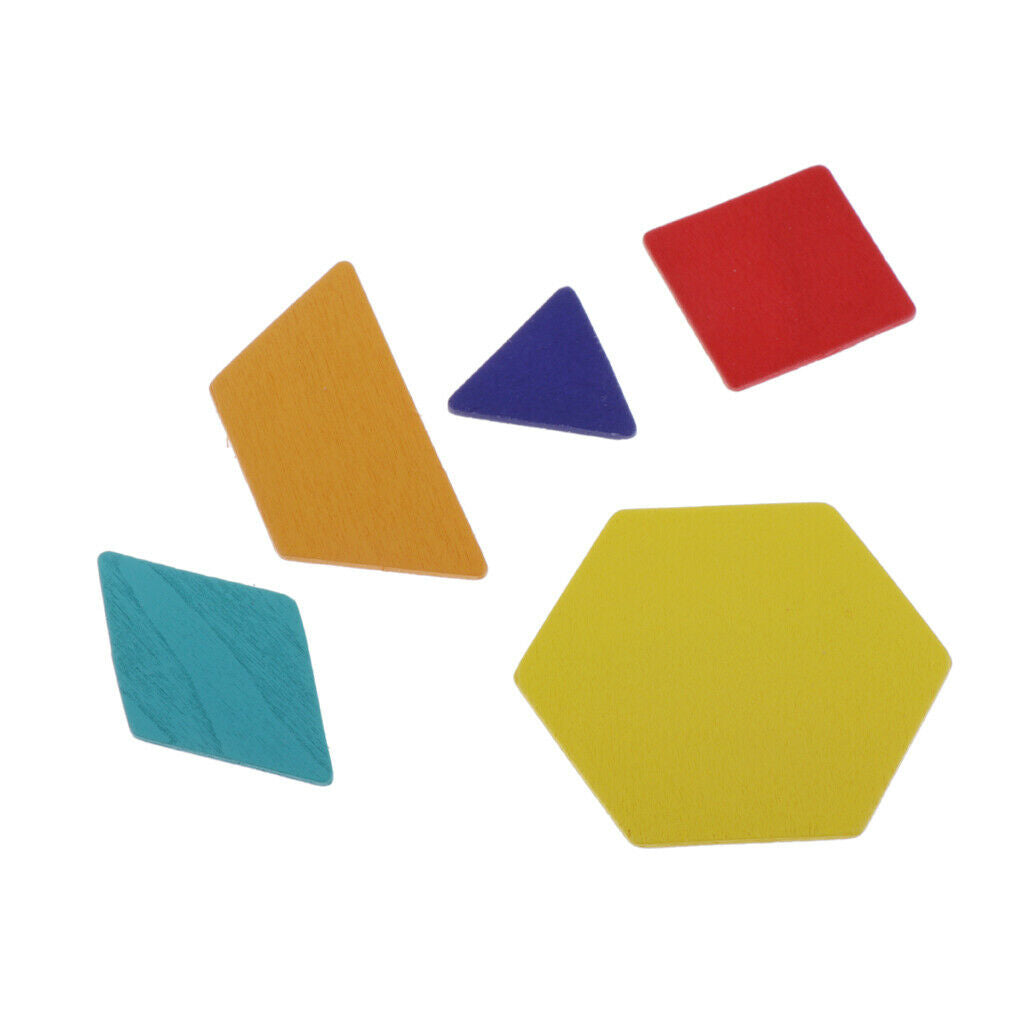 Montessori Sensorial Materials, Wooden Triangle Tangram Manipulative Shape
