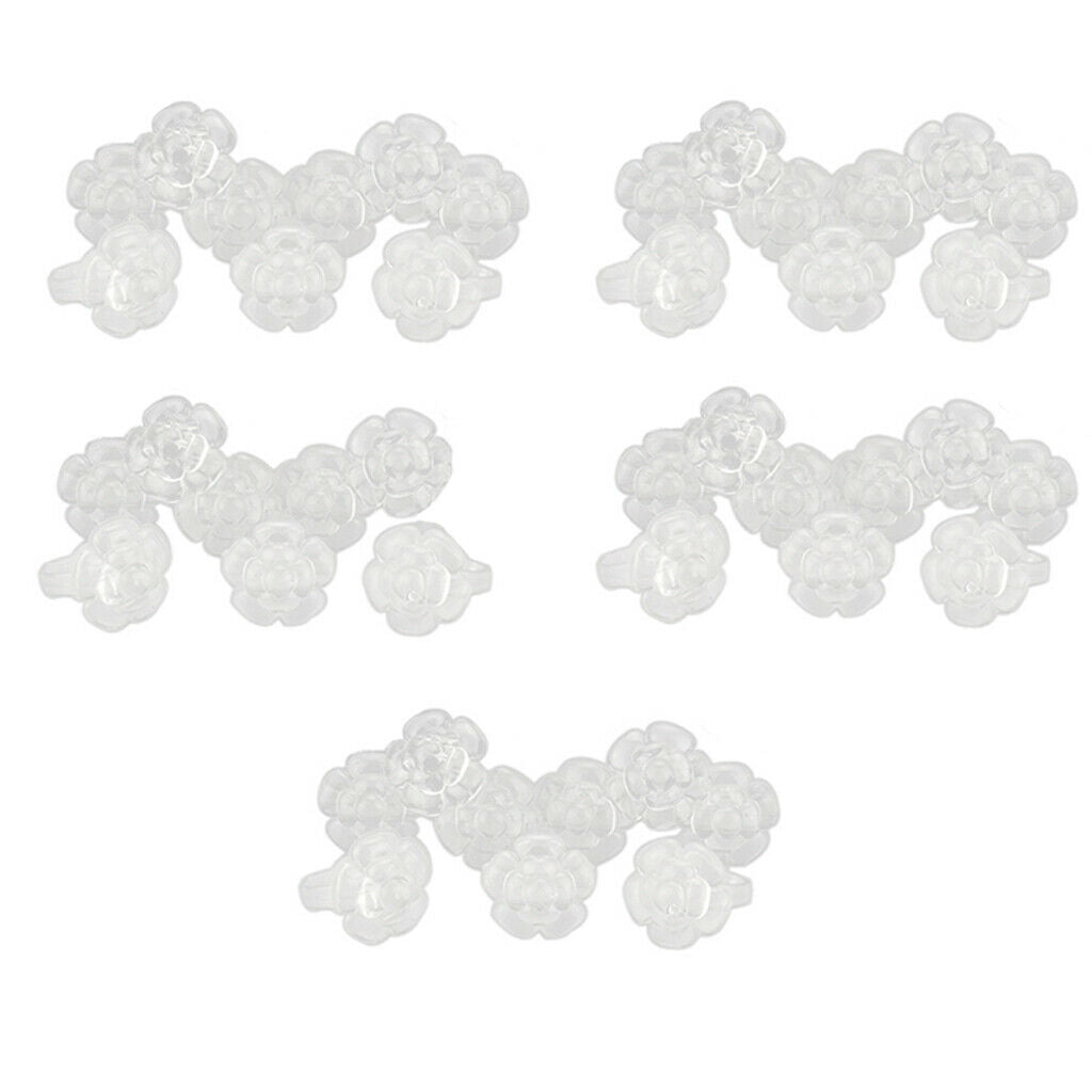 150x Clear Color Display Rings For False Nail Art Polish UV Gel Tips Showing
