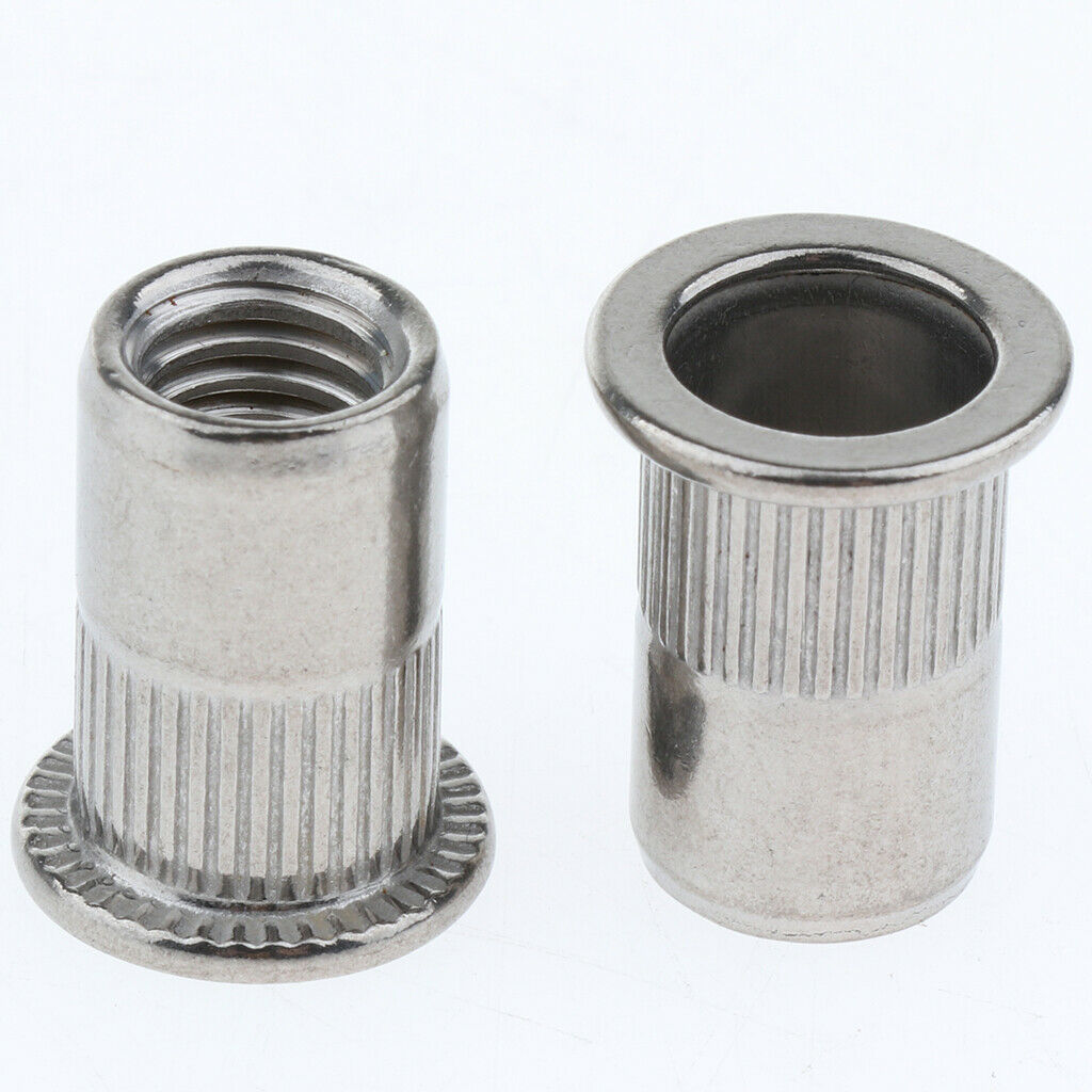 2X 10Pcs/Lot M4-M8 Stainless Steel Metric Thread Rivet Nut Rivnut Inserts Nut M8