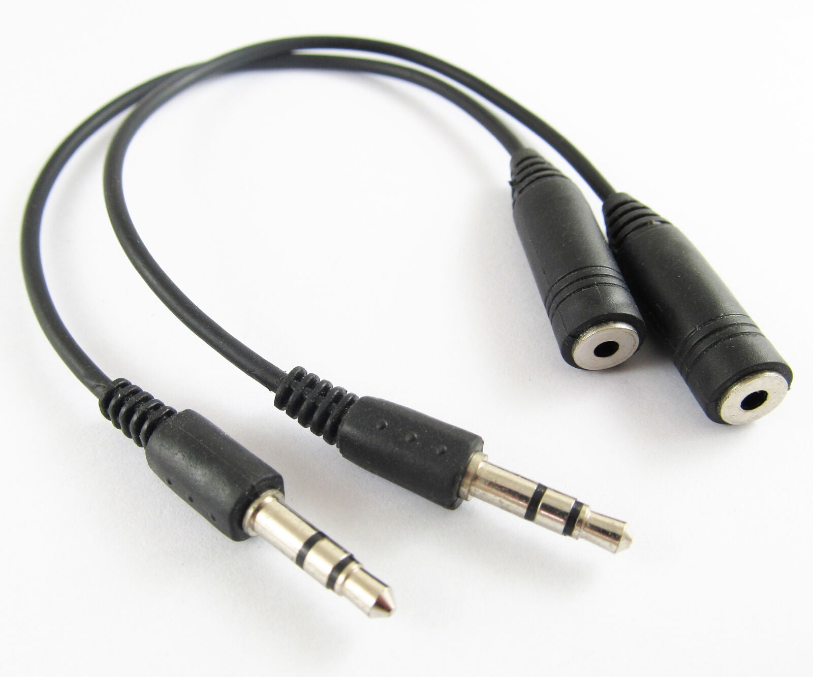 5pcs 0.18M 3.5mm Male to 2.5mm Female Stereo Headset Audio Adapter Cable NEW