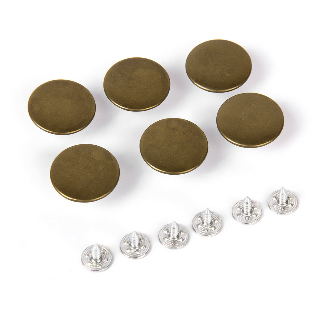 6 Sets Denim Jeans Buttons Stud Hammer On 2cm for DIY Craft Repair
