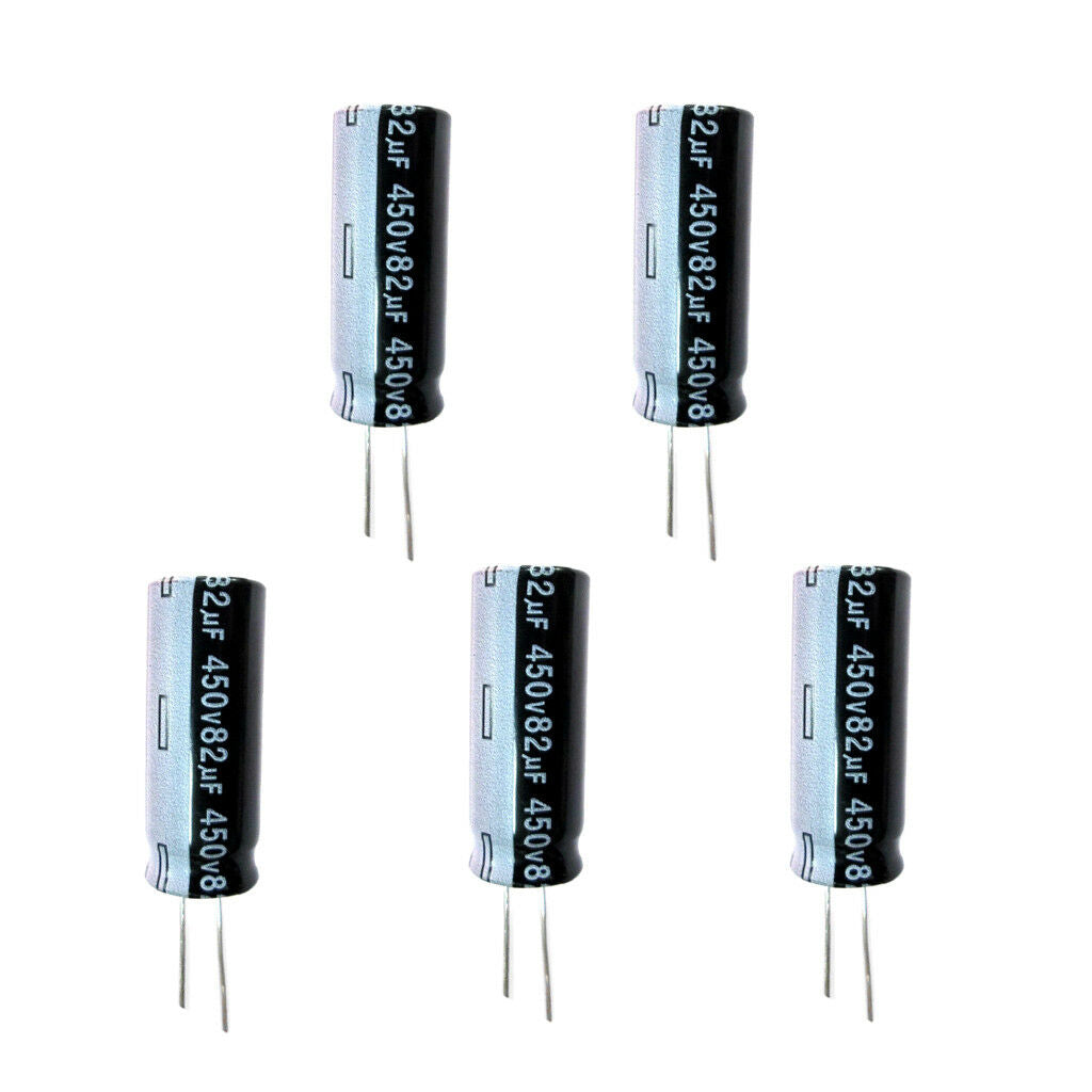 82uF 450V Volt Electrolytic Capacitor Audio Amp Power Supply 40x16mm 5pcs