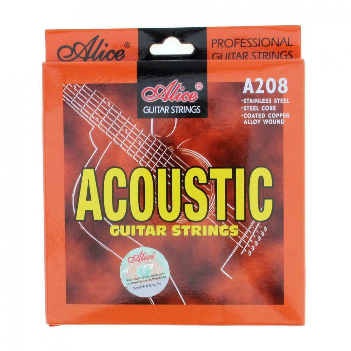 6pcs Acoustic Guitar Strings 011-052 Inch Stainless Steel Coated Copper String