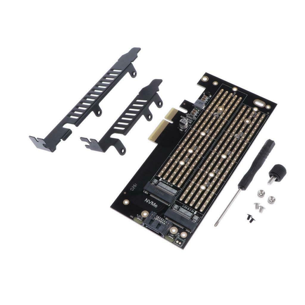 M.2 SSD NVME (M-Key) or SATA (B-Key) to PCI-e 3.0 x 4 Host Controller Card
