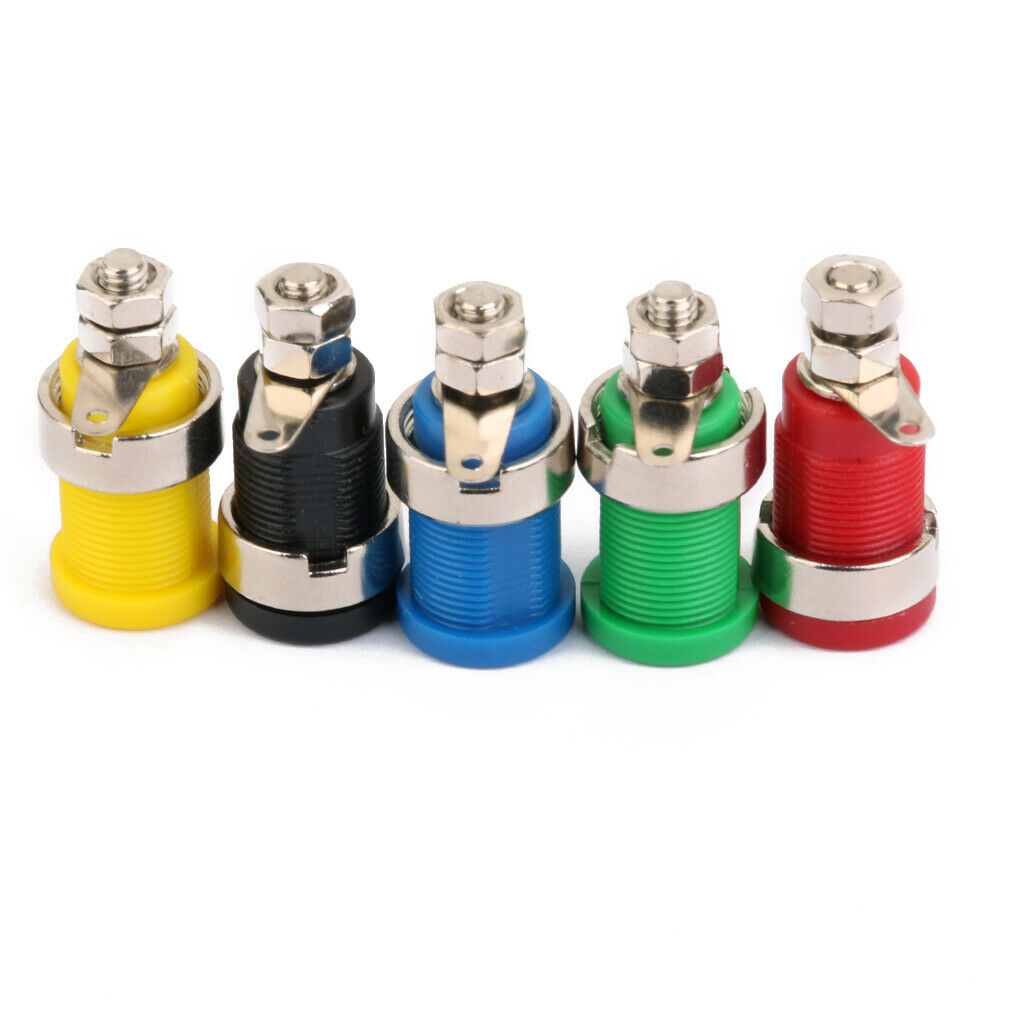 5 pcs banana socket safety socket built-in socket 4mm insulated screw