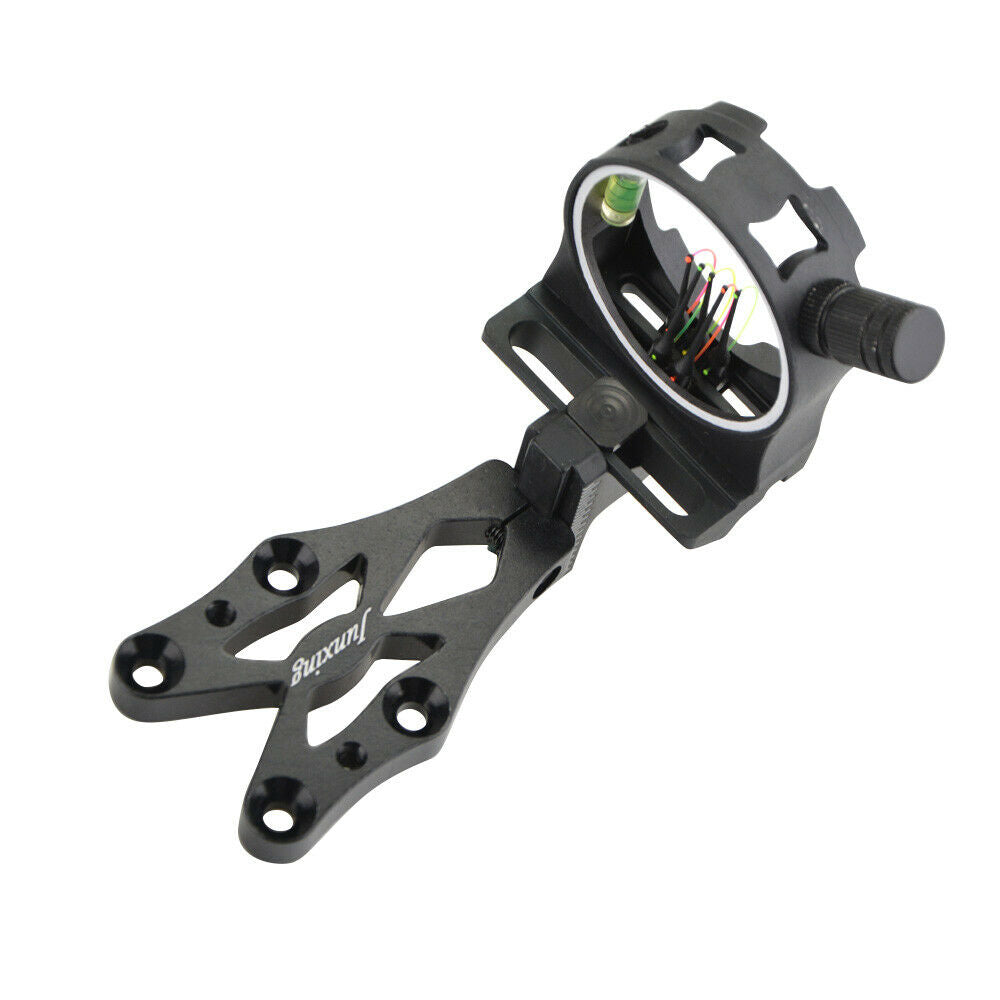 Archery Compound Bow Sight 5 Pin 0.019" Optical Fiber Micro Adjustable Hunting