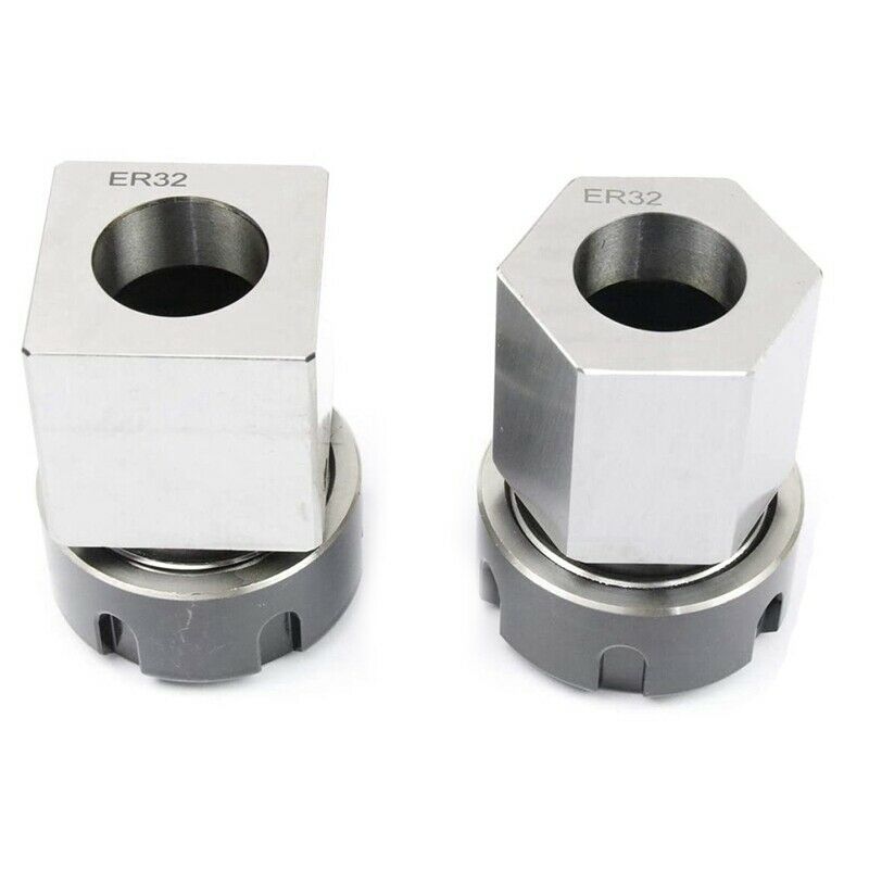 ER32 Collet Chucks Block Set of 2 Square and Hex Workholding Holder for CNC LaV9