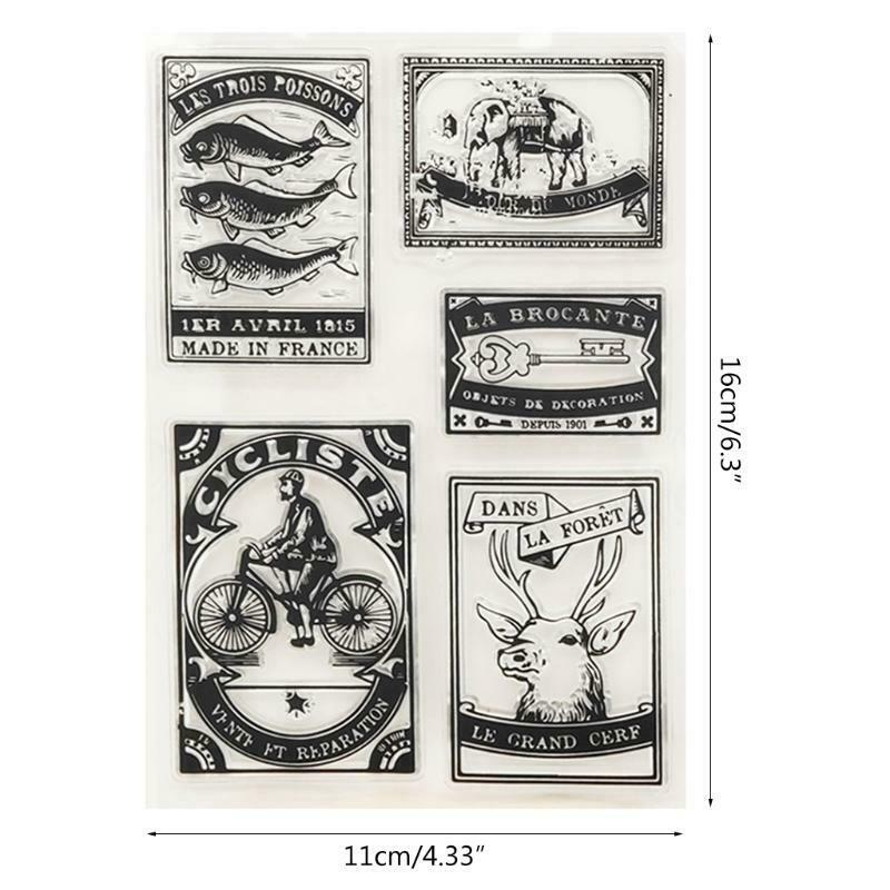 Retro Label Silicone Clear Seal Stamp DIY Scrapbooking Embossing Photo Album