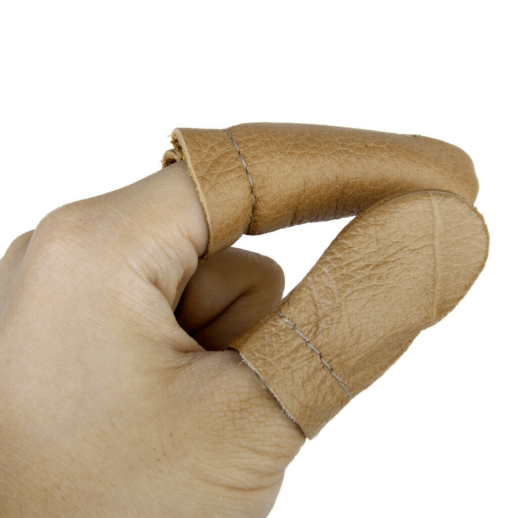 4Pcs Leather Finger Cots Covers Protection Sleeves Needle Pin Felting Tools