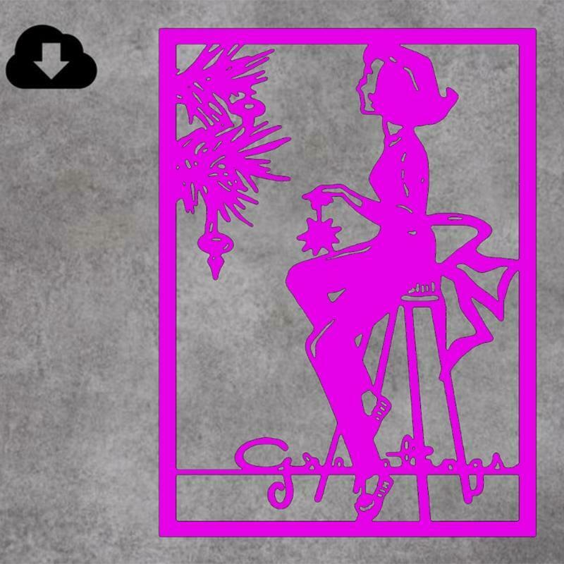 Girl Metal Cutting Dies Stencil DIY Scrapbooking Album Paper Card Template Mold
