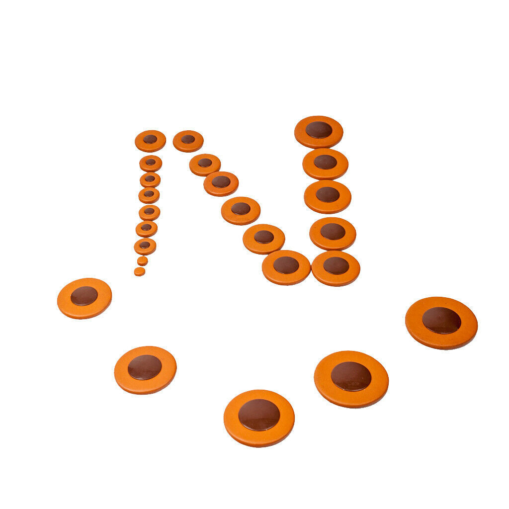 25 Pieces Pack Tenor Saxophone Pads Cushion Sax Spare Parts Orange