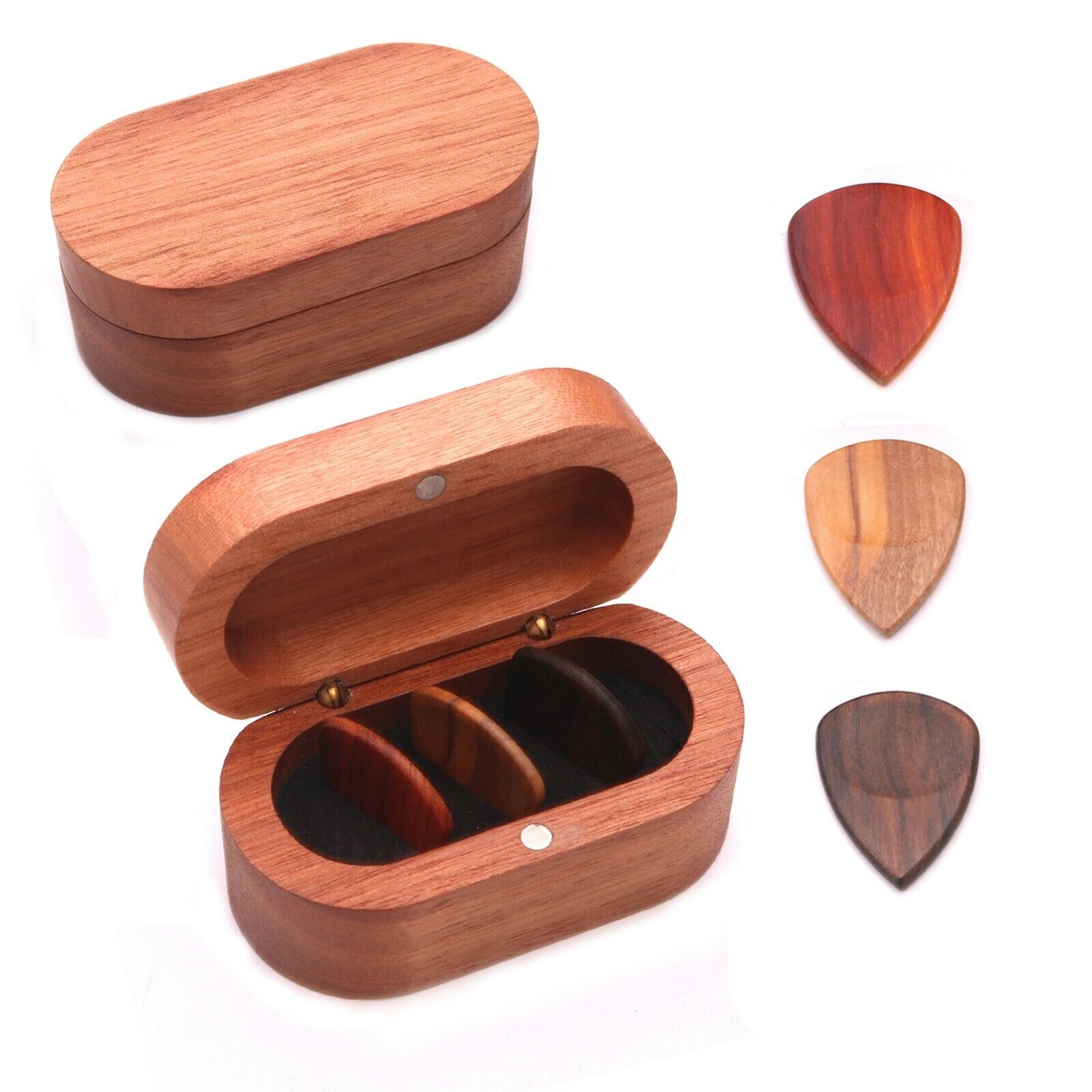 Acoustic Bass Ukulele Guitar Plectrum Case and 3 Guitar Picks for Beginner