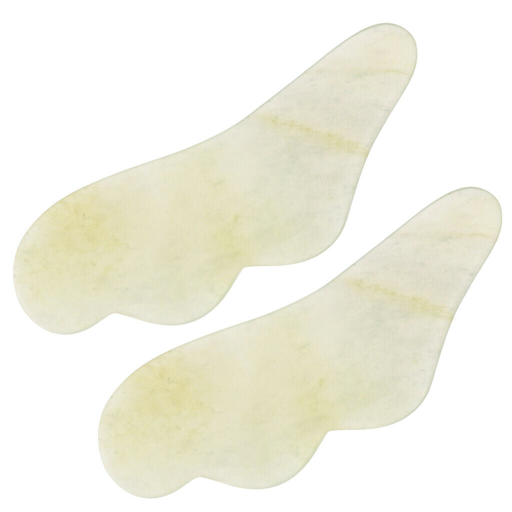 2x Natural Hsiuyen Jade GuaSha Scraping Massage Boards for SPA Acupuncture