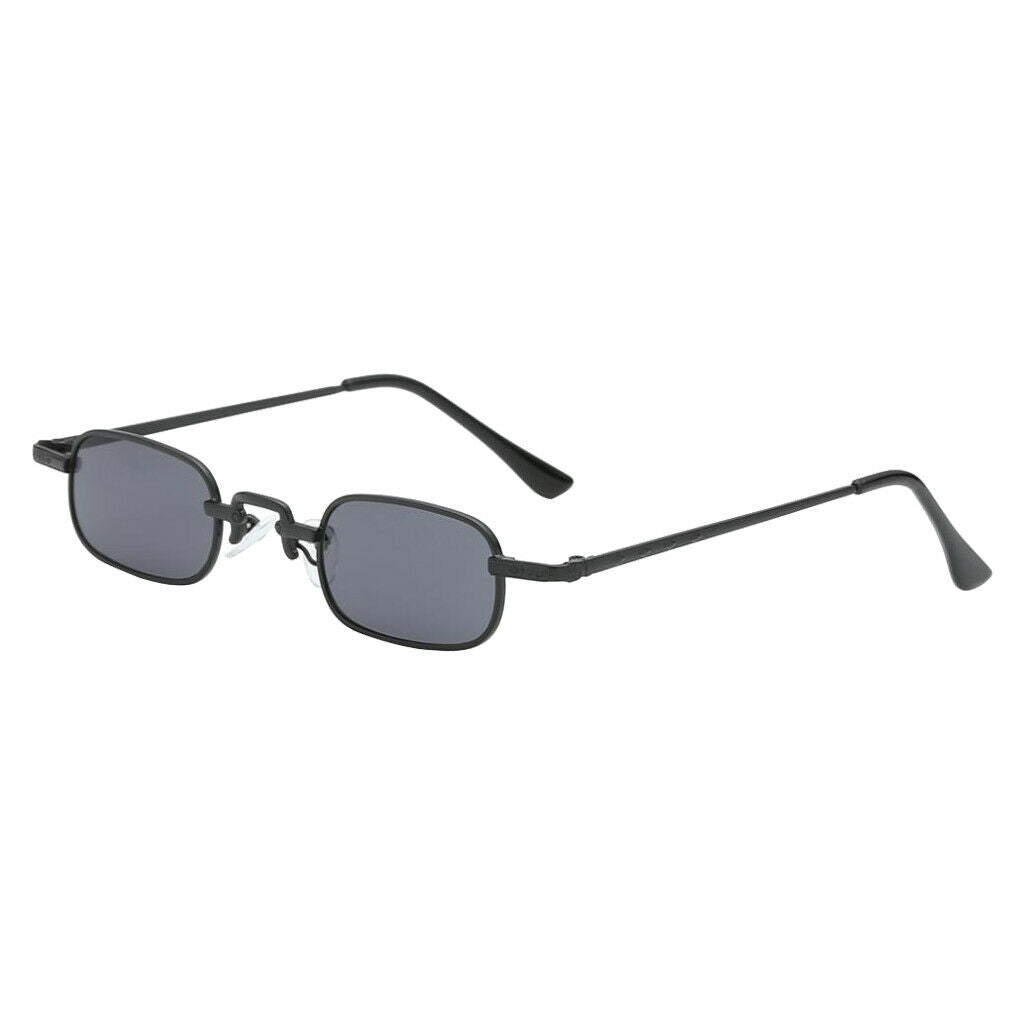 2pcs Fashion Rectangle Sunglasses Small Frame UV400 90s Eyewear Glasses