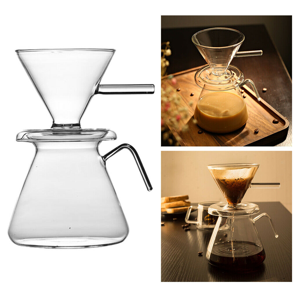 600ml Capacity Pour Over Coffee Maker Glass Hand Drip Brewer Coffee Pot for Home