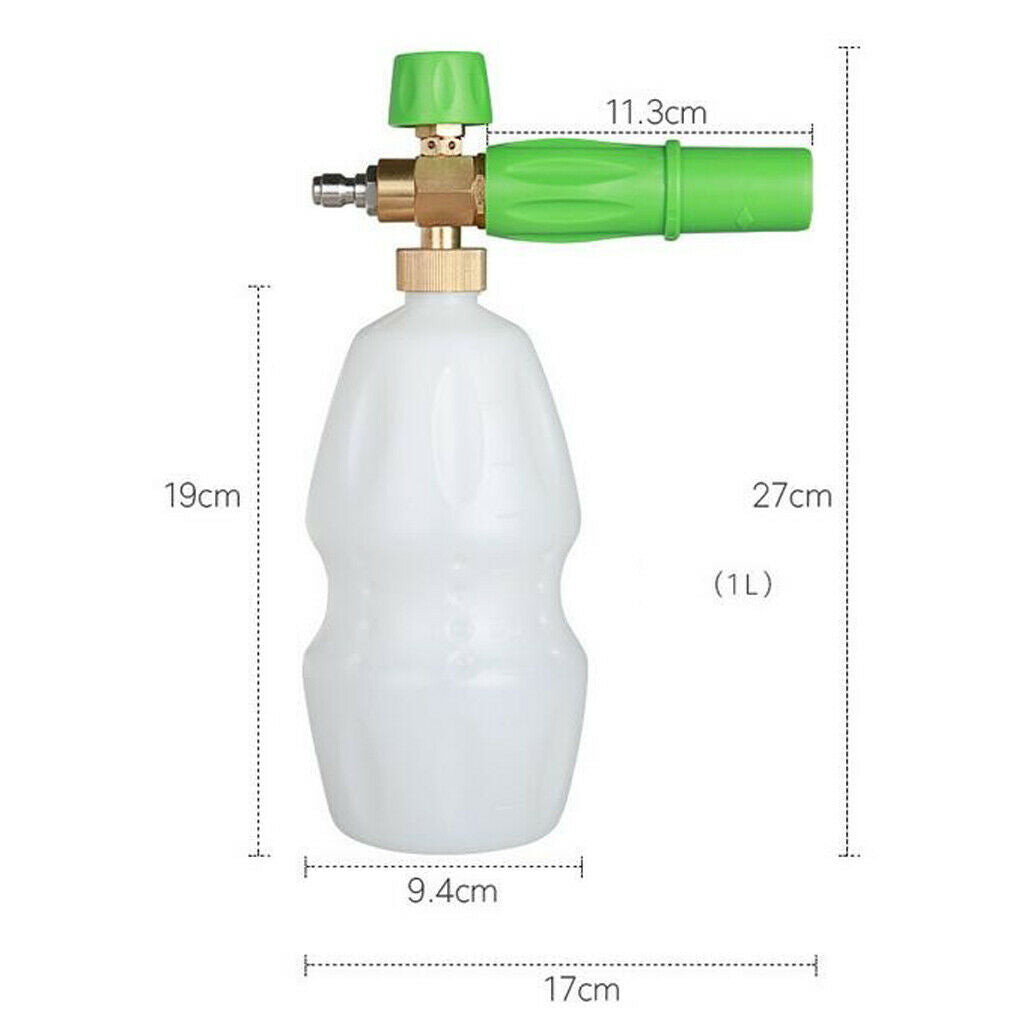 1/4'' Adjustable Snow Foam Sprayer Car Wash Gun Soap Pressure Washer Bottles