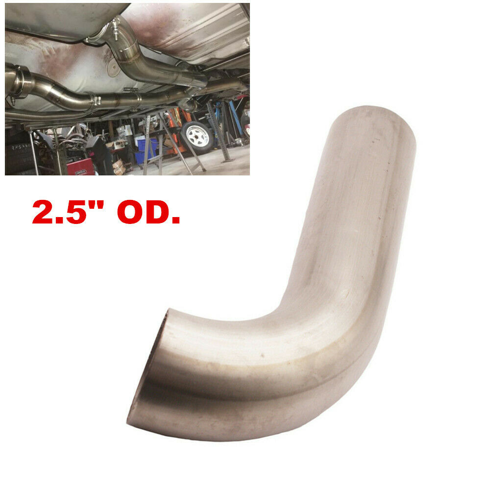 2.5" 2-1/2" Short 90 Degree Stainless Steel Mandrel Bend Pipe Exhaust 16GA Tube