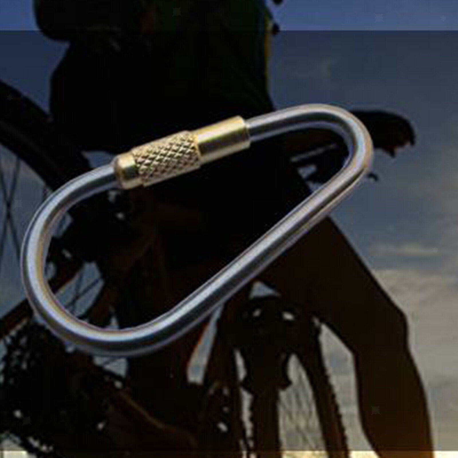 Small Carabiner Clips D-Shape Hiking Camping Keychain Water Bottle D-Ring