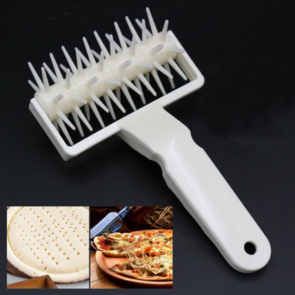 Pizza Pastry Roller Pin Baking Cookie Biscuit Dough Pie Holes Puncher To.l8