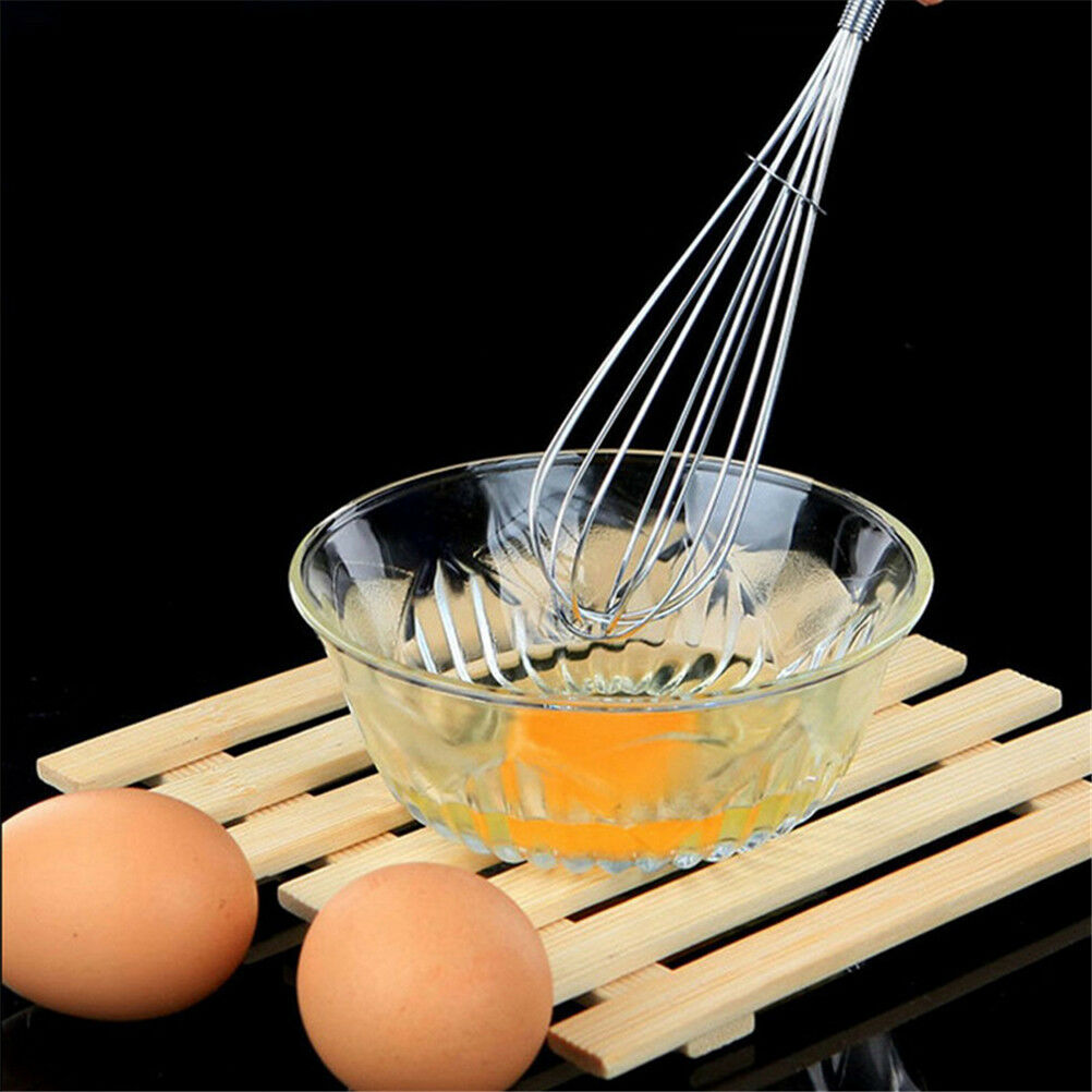 Mini 6inchs Stainless Steel Rotate Egg Beater Whisk Mixer Foamer Stirrer T.l8