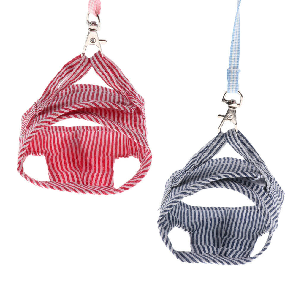 2pc Hurtless Hamster Vest Leash Collar Harness Lead Rope Chest Strap L