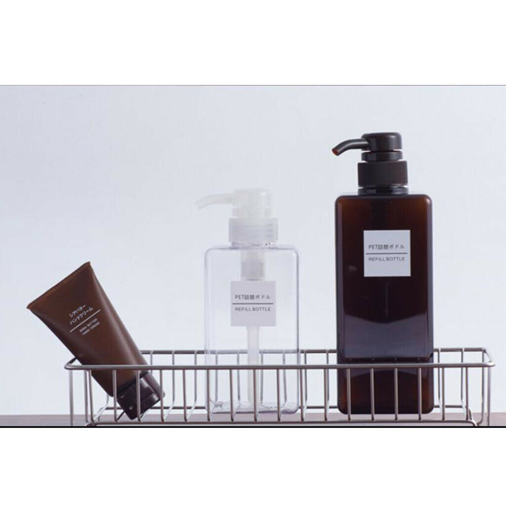3pcs 650ml Foaming Soap Dispenser Cosmetic Containers Pump Bottles Brown