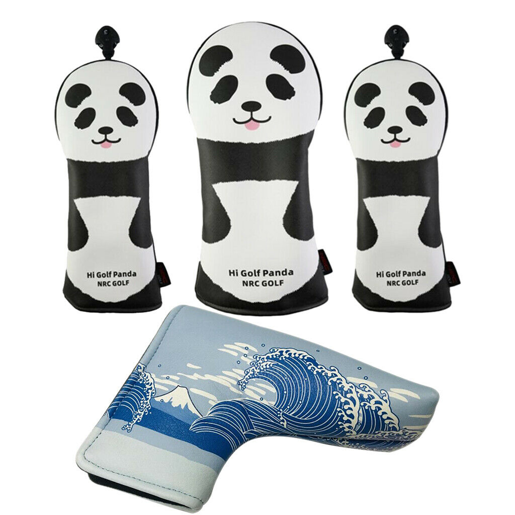 4Pcs Durable Waterproof Golf Club Head Cover Blade Putter Headcover Present