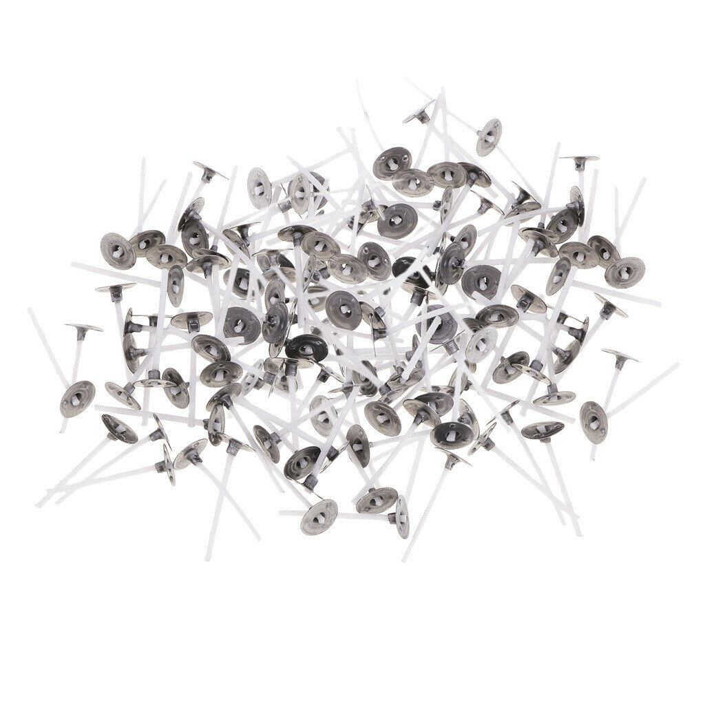 200pcs Pre-waxed Candle Wicks and 10pcs Plastic Round Tealight Cup Empty Case