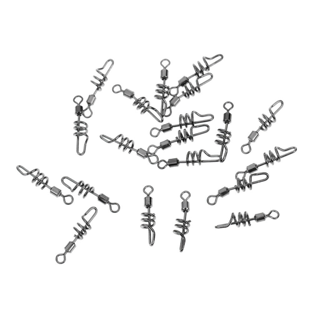 20 Pieces Fishing Swivels Connector Line Connector Fishing Tackle 6#