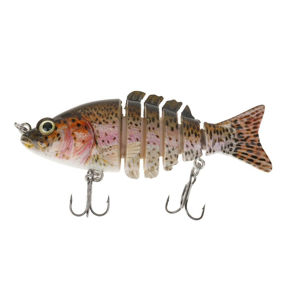 3.5" Multi Jointed Bass Pike Fishing Hard Lure Swimbait Minnow LIFE-LIKE